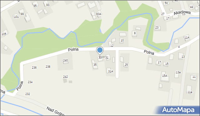 Rzezawa, Polna, 33, mapa Rzezawa