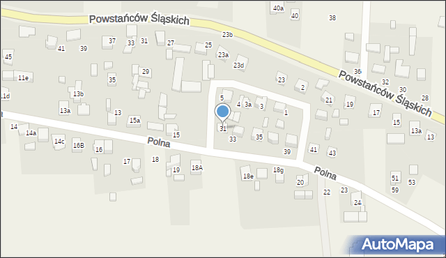 Sadów, Polna, 31, mapa Sadów