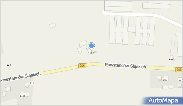 Sadów, Powstańców Śląskich, 112, mapa Sadów