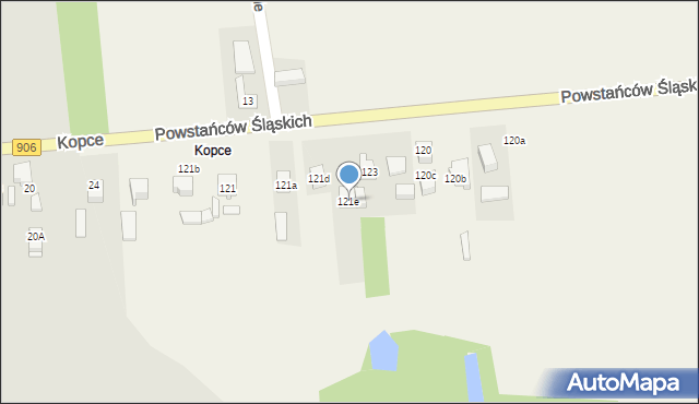 Sadów, Powstańców Śląskich, 121e, mapa Sadów