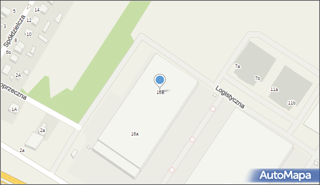 Sady, Poznańska, 16B, mapa Sady