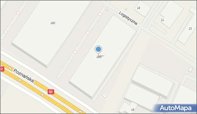 Sady, Poznańska, 16D, mapa Sady