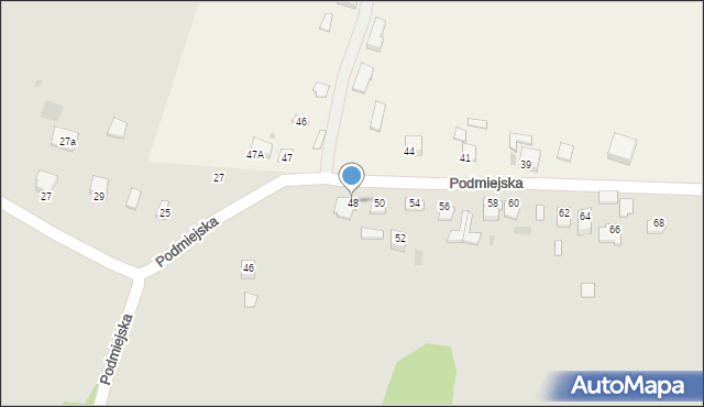 Sandomierz, Podmiejska, 48, mapa Sandomierza