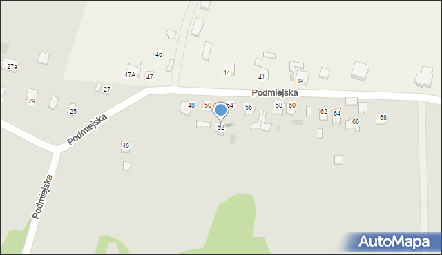 Sandomierz, Podmiejska, 52, mapa Sandomierza