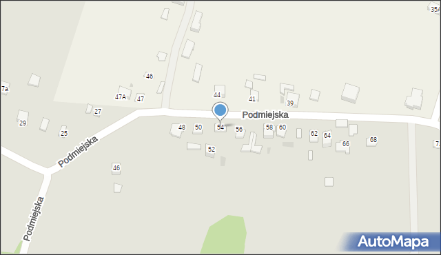 Sandomierz, Podmiejska, 54, mapa Sandomierza