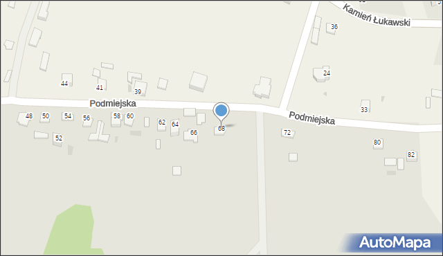 Sandomierz, Podmiejska, 68, mapa Sandomierza