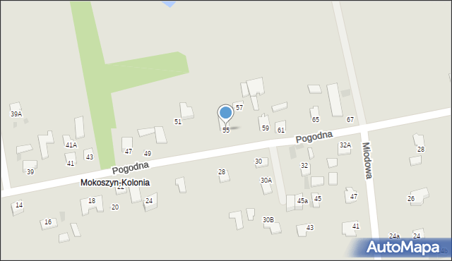 Sandomierz, Pogodna, 55, mapa Sandomierza