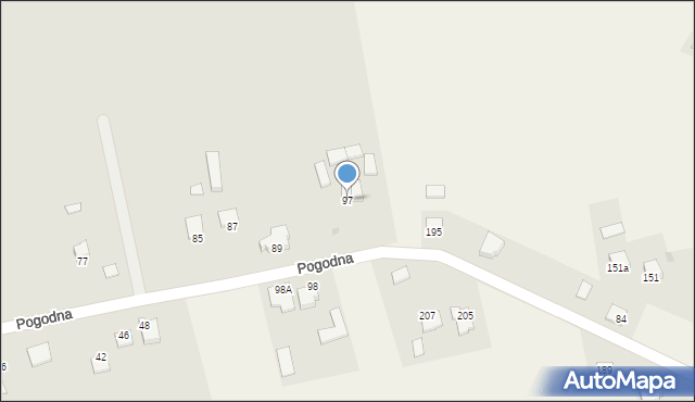 Sandomierz, Pogodna, 97, mapa Sandomierza