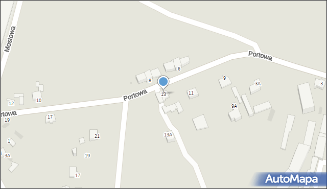 Sandomierz, Portowa, 13, mapa Sandomierza