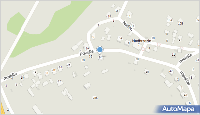 Sandomierz, Powiśle, 34, mapa Sandomierza