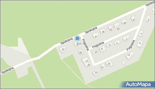 Santocko, Pogodna, 33, mapa Santocko