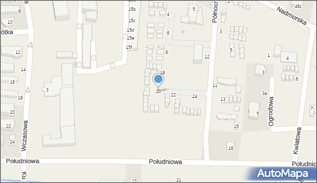 Sarbinowo, Północna, 20, mapa Sarbinowo