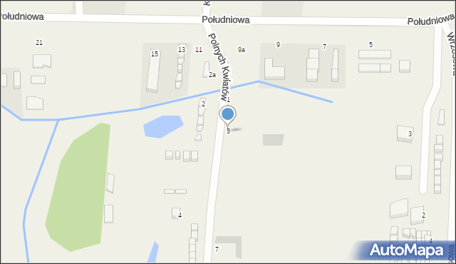 Sarbinowo, Polnych Kwiatów, 3, mapa Sarbinowo