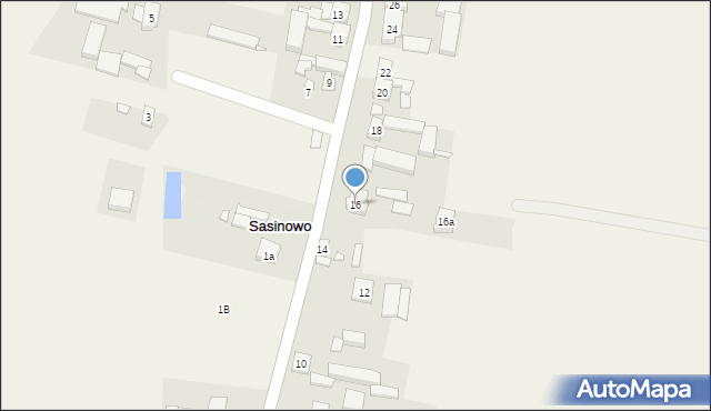 Sasinowo, Poznańska, 16, mapa Sasinowo