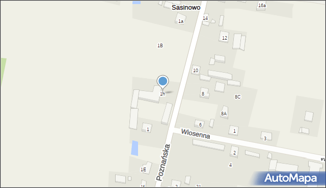 Sasinowo, Poznańska, 1h, mapa Sasinowo