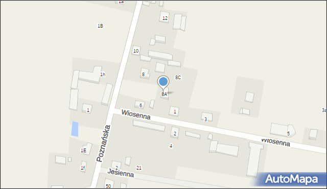 Sasinowo, Poznańska, 8A, mapa Sasinowo