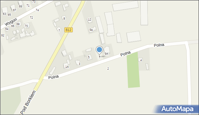 Sawin, Polna, 7, mapa Sawin