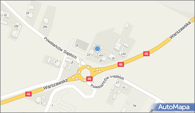 Schodnia, Powstańców Śląskich, 22, mapa Schodnia