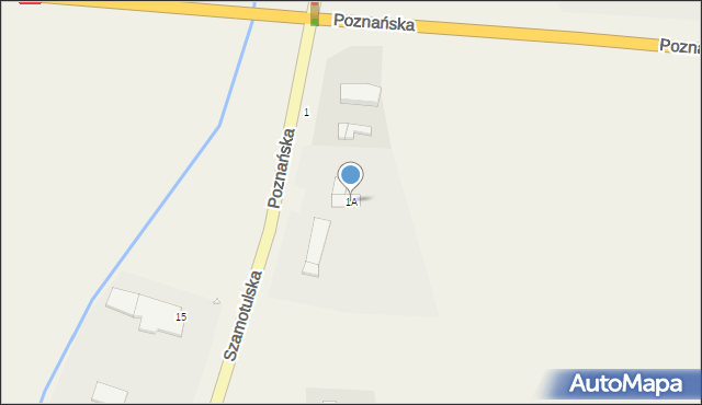 Sękowo, Poznańska, 1A, mapa Sękowo