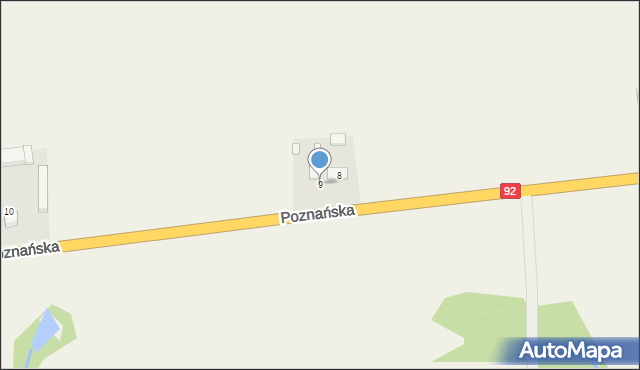 Sękowo, Poznańska, 9, mapa Sękowo