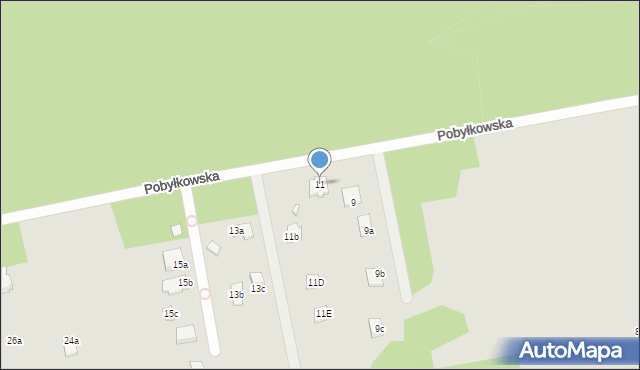 Serock, Pobyłkowska, 11, mapa Serock