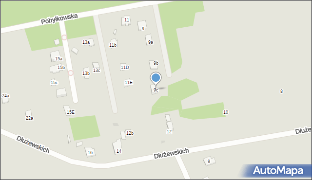Serock, Pobyłkowska, 9c, mapa Serock