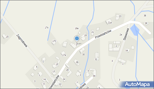 Sidzina, Powstańców, 17, mapa Sidzina