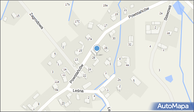 Sidzina, Powstańców, 28a, mapa Sidzina