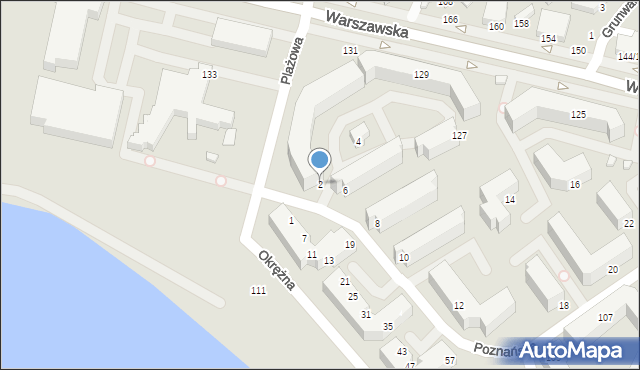 Siedlce, Poznańska, 2, mapa Siedlce