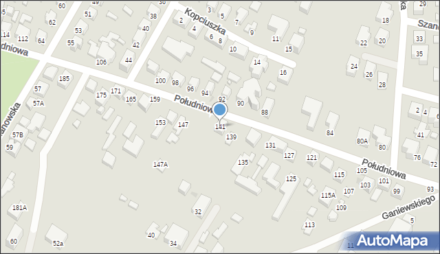 Siedlce, Południowa, 141, mapa Siedlce