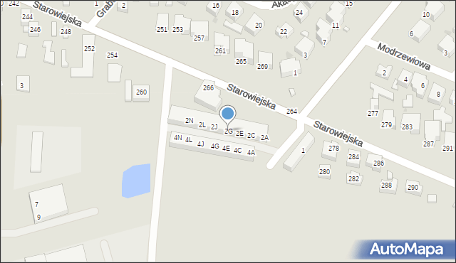 Siedlce, Potockiego Pantaleona, 2G, mapa Siedlce