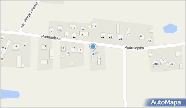 Siedlin, Podmiejska, 16, mapa Siedlin