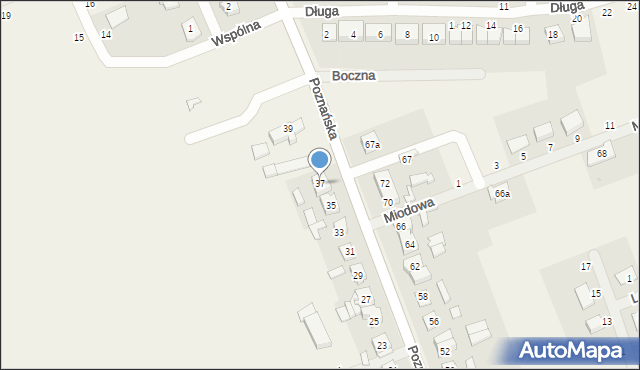 Siekierki Wielkie, Poznańska, 37, mapa Siekierki Wielkie