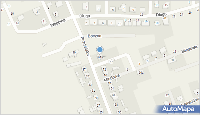 Siekierki Wielkie, Poznańska, 67a, mapa Siekierki Wielkie