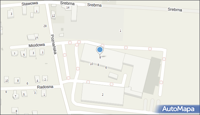 Siemianice, Poznańska, 4, mapa Siemianice