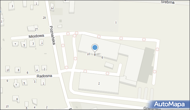 Siemianice, Poznańska, 8, mapa Siemianice