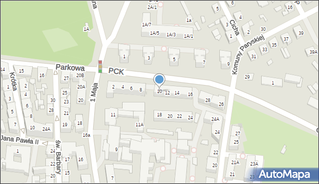 Siemianowice Śląskie, Polskiego Czerwonego Krzyża, 10, mapa Siemianowice Śląskie