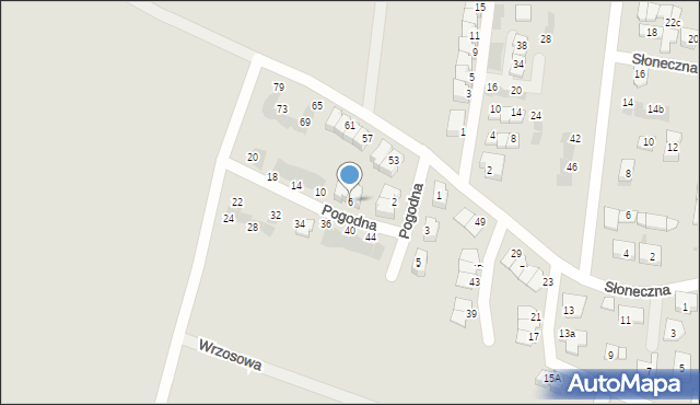 Siemianowice Śląskie, Pogodna, 6, mapa Siemianowice Śląskie