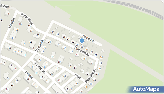 Siemianowice Śląskie, Potockiego Wacława, 28, mapa Siemianowice Śląskie