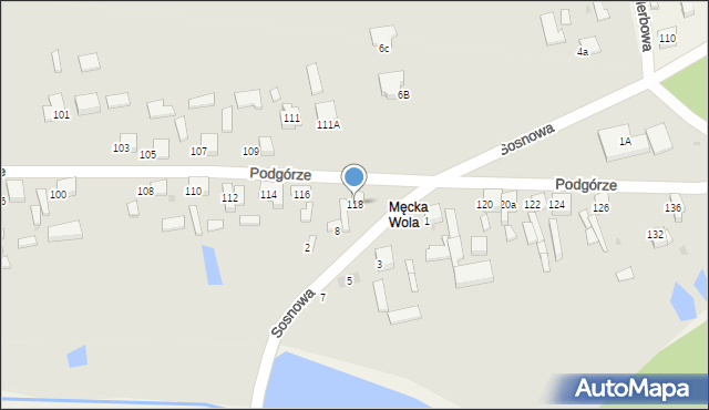 Sieradz, Podgórze, 118, mapa Sieradz