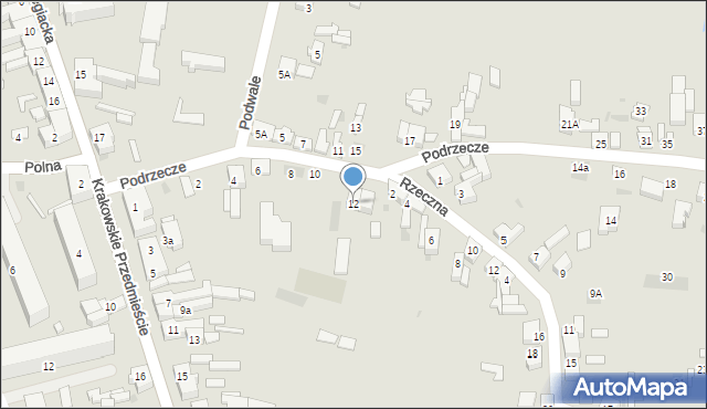 Sieradz, Podrzecze, 12, mapa Sieradz