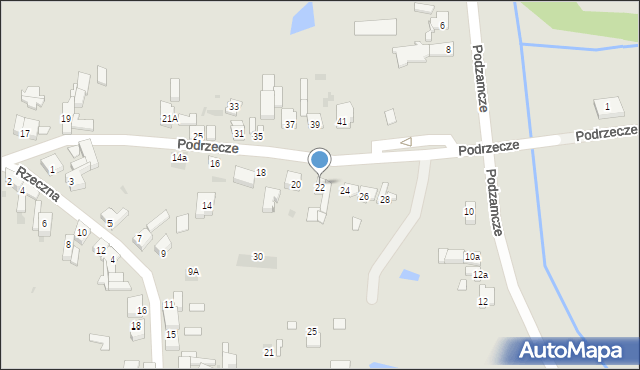 Sieradz, Podrzecze, 22/22A, mapa Sieradz