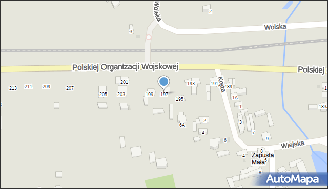 Sieradz, Polskiej Organizacji Wojskowej, 197, mapa Sieradz