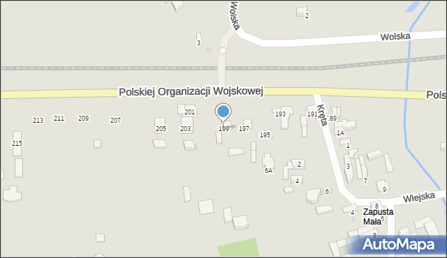 Sieradz, Polskiej Organizacji Wojskowej, 199, mapa Sieradz