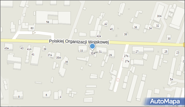 Sieradz, Polskiej Organizacji Wojskowej, 31A, mapa Sieradz