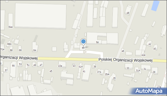 Sieradz, Polskiej Organizacji Wojskowej, 60, mapa Sieradz
