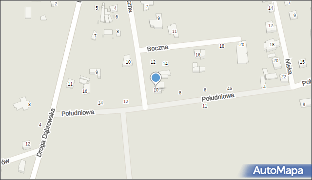 Sieradz, Południowa, 10, mapa Sieradz