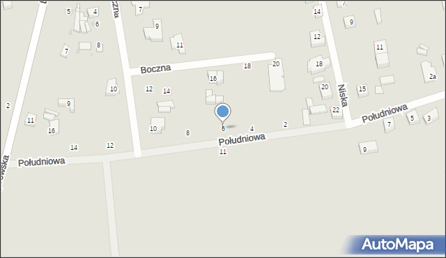 Sieradz, Południowa, 6, mapa Sieradz