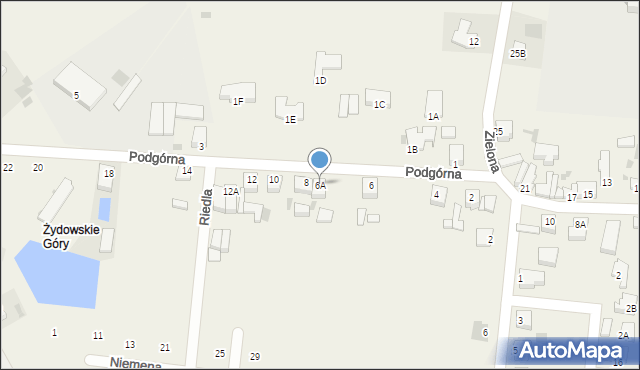 Sierakowo, Podgórna, 6A, mapa Sierakowo