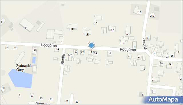 Sierakowo, Podgórna, 8, mapa Sierakowo